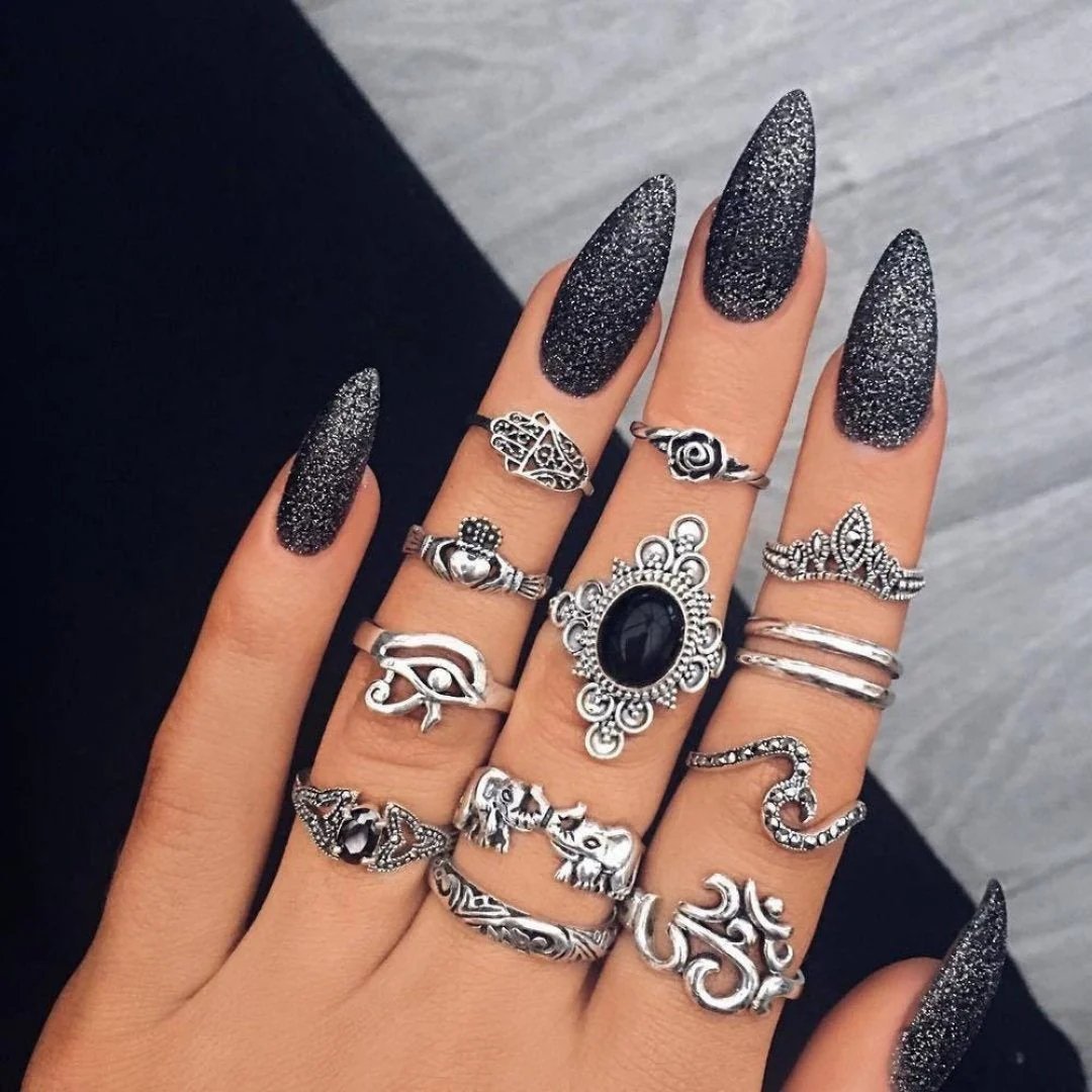 Gold-Plated Celestial Ring Set