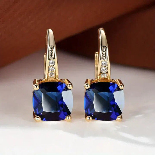 Cushion-Cut Cubic Zirconia Drop Earrings
