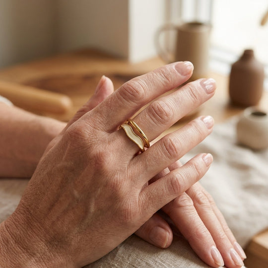 Open Gold-Plated Wrap Ring