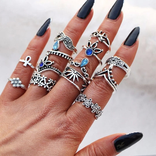 Gold-Plated Celestial Ring Set