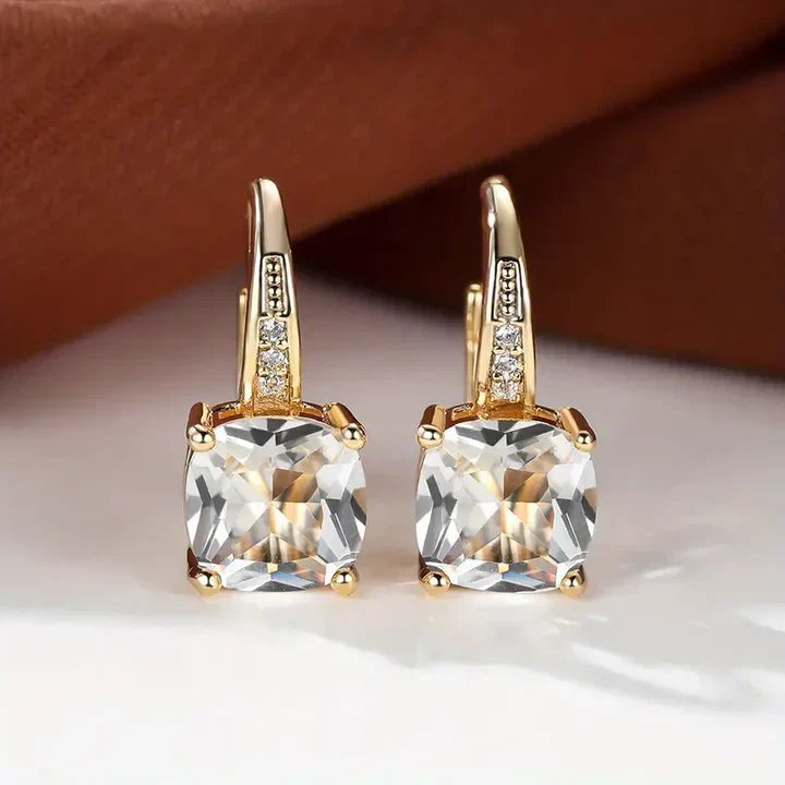 Cushion-Cut Cubic Zirconia Drop Earrings