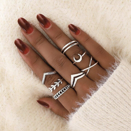 Gold-Plated Celestial Ring Set