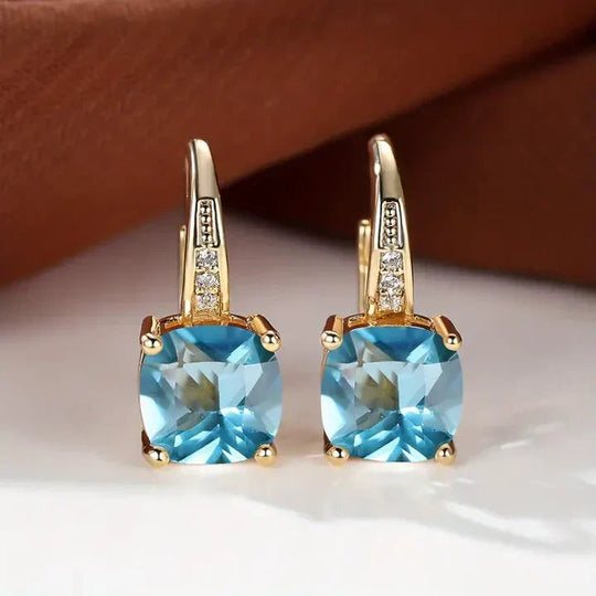 Cushion-Cut Cubic Zirconia Drop Earrings