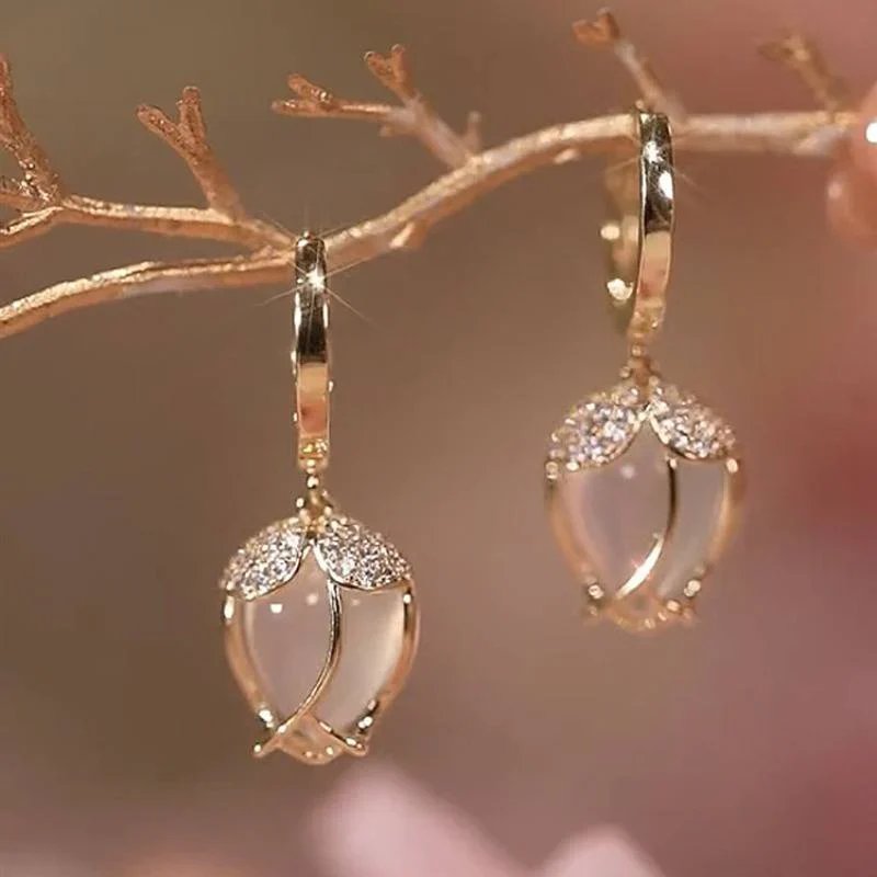 Teardrop Zirconia Drop Earrings