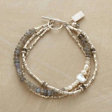 Multi-Strand Beaded Toggle Bracelet