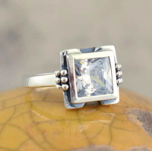 Square Sterling Silver Ring