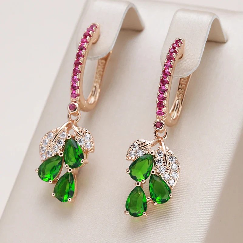 Gold Plated Pear Drop Hoop Earrings