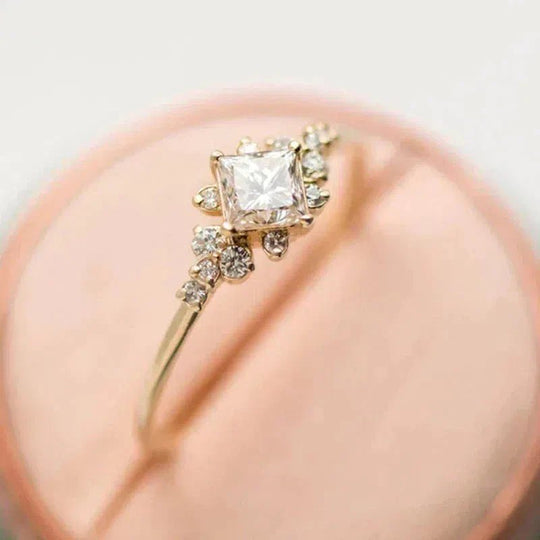 Princess Cut Cubic Zirconia Silver Ring