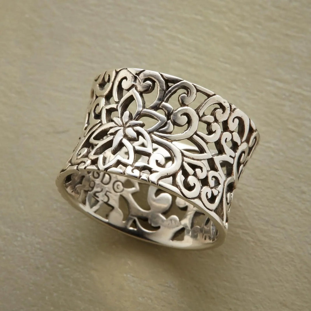 Openwork Sterling Silver Filigree Ring
