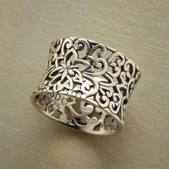 Openwork Sterling Silver Filigree Ring