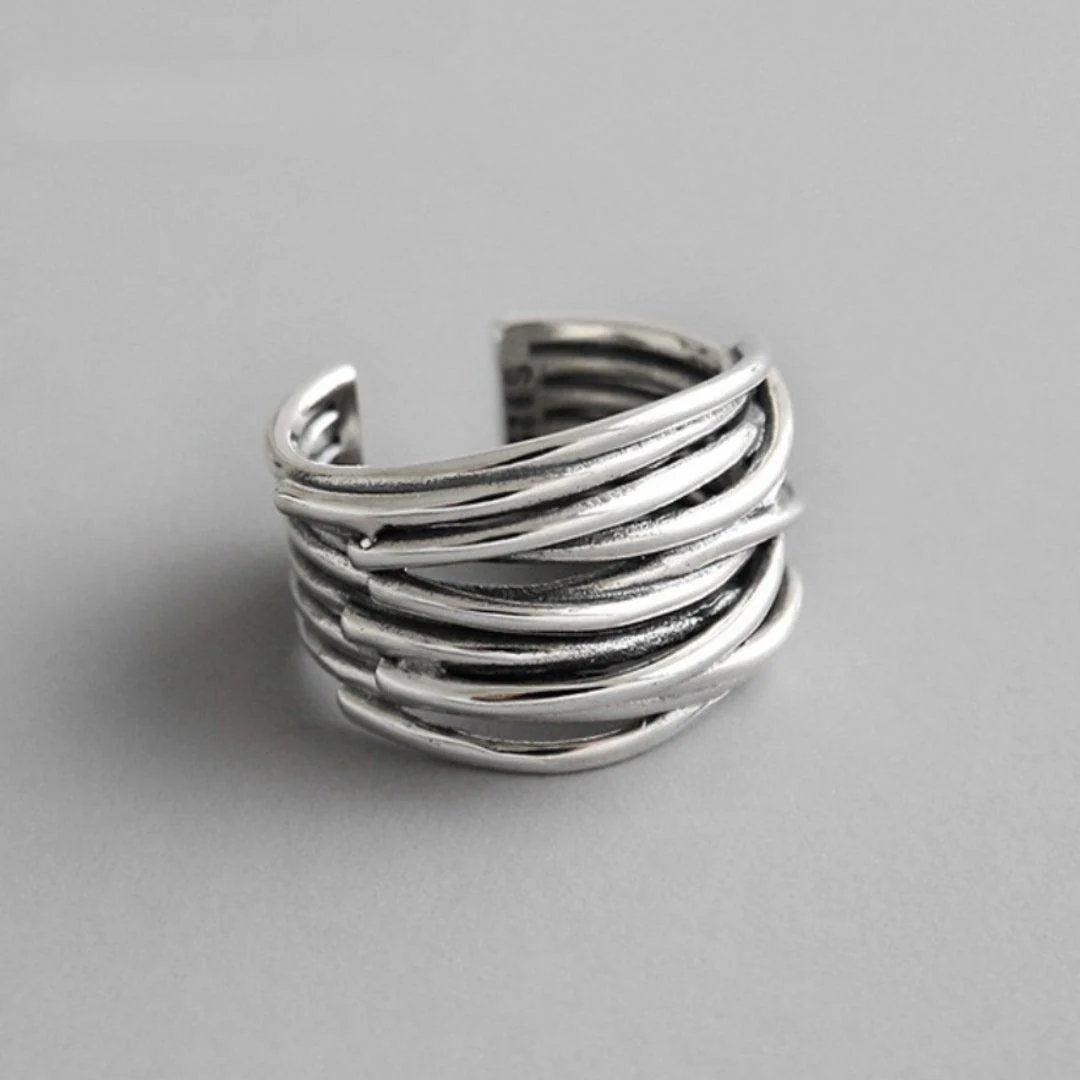 Sterling Silver Multi-Band Adjustable Ring