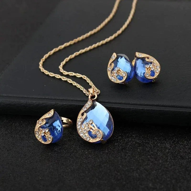 Peacock Necklace Earring Set