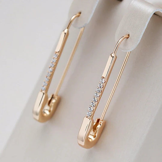 Diamond-Accented Hinged Hoop Earrings