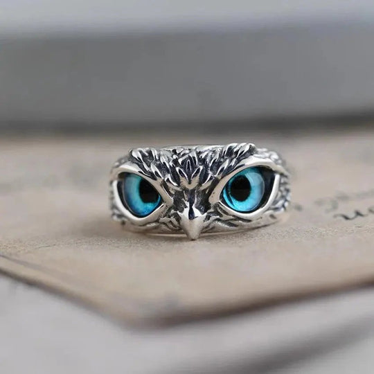 Sterling Silver Owl Statement Ring