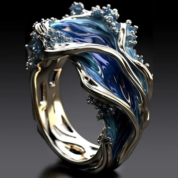 Ocean Wave Sterling Silver Ring