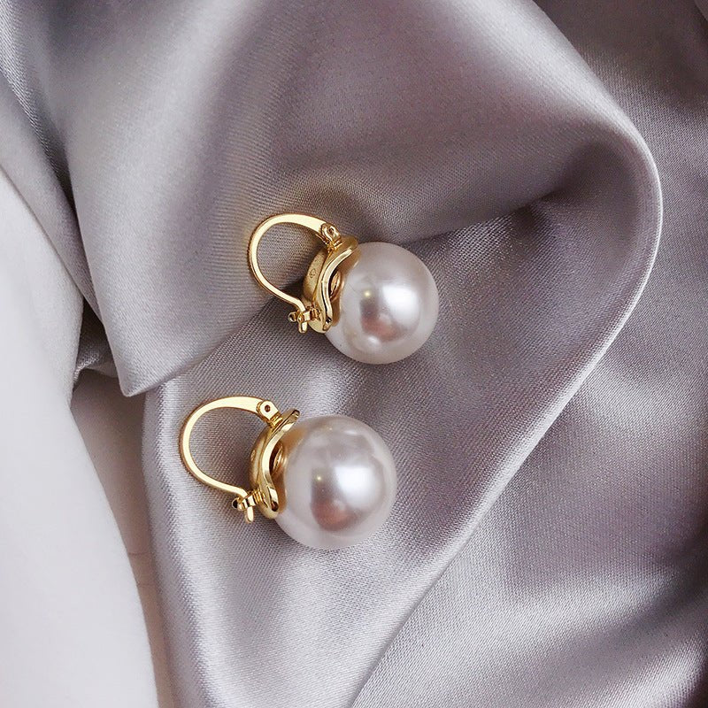 Lever-Back Gold-Plated Pearl Drop Earrings