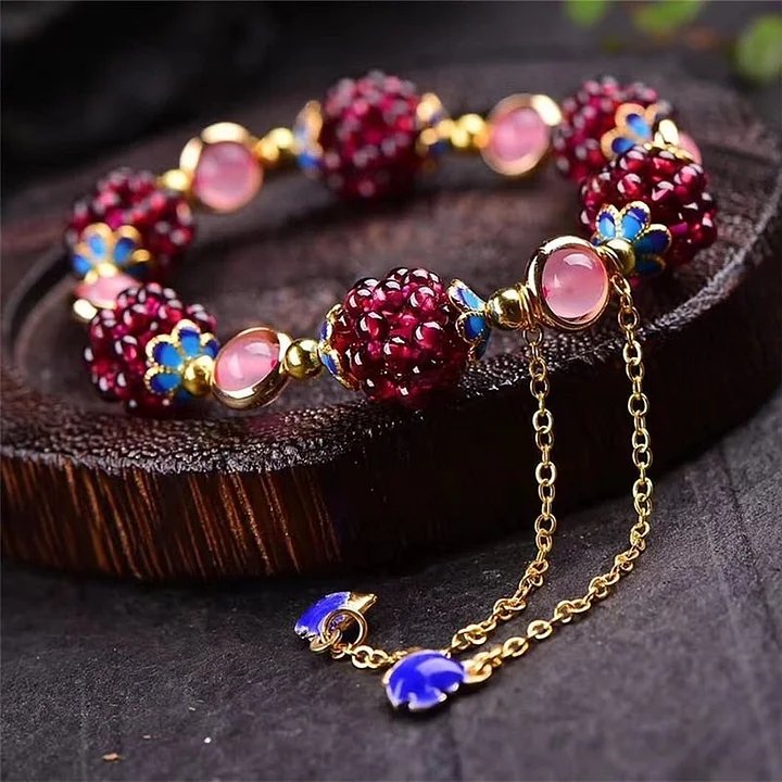Adjustable Chain Natural Stone Beaded Bracelet