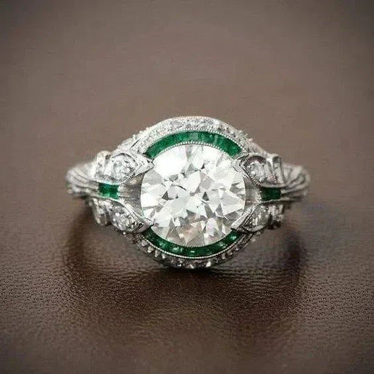 Vintage Art Deco Halo Engagement Ring