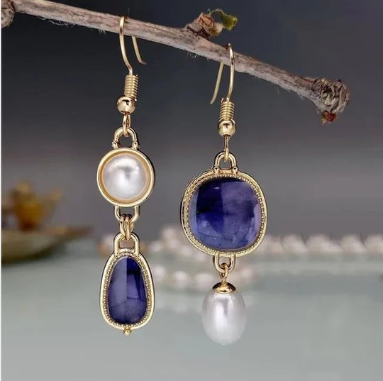 Gold-Plated Pearl Drop Earrings
