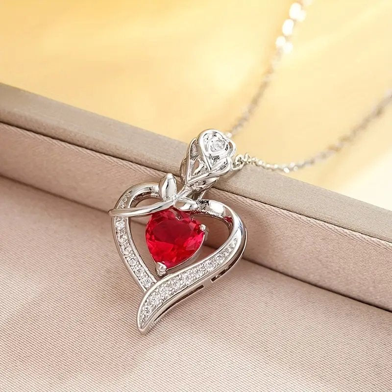 Silver Heart Pendant Necklace