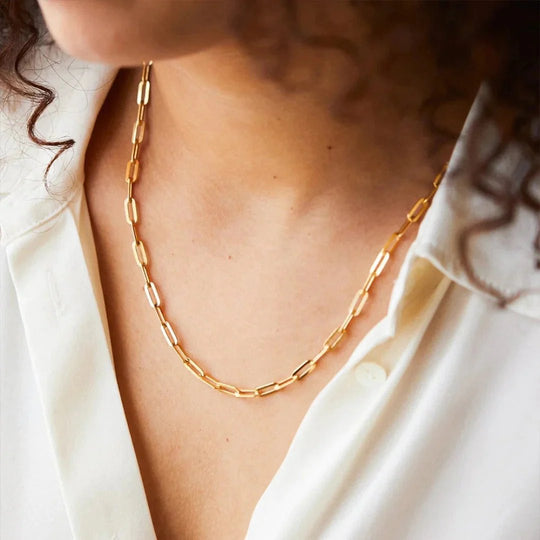 18K Gold-Plated Chain Link Necklace