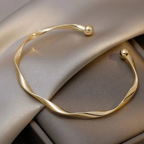Twisted Metal Open Cuff Bracelet
