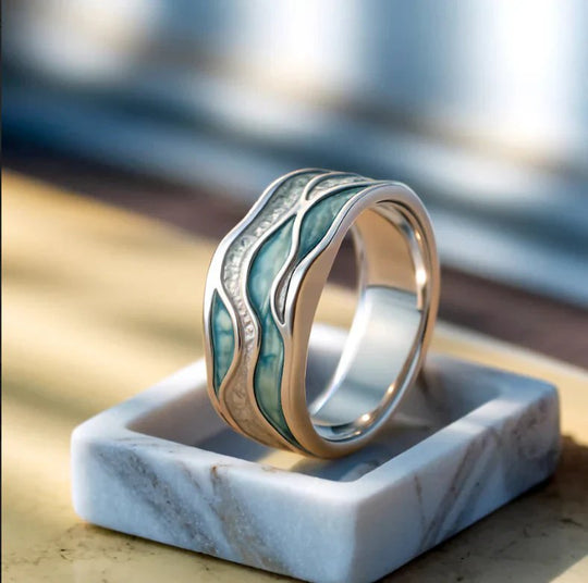 Sterling Silver Wave Pattern Ring
