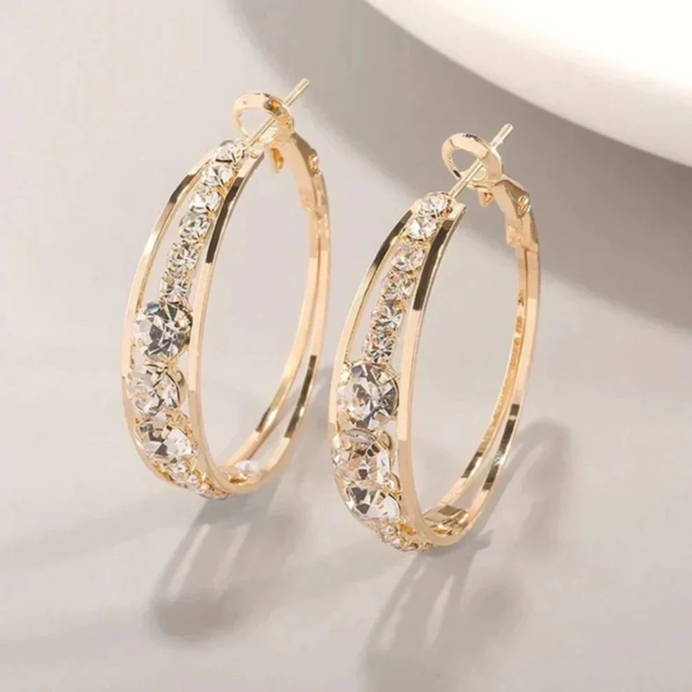 Pavé Hoop Earrings