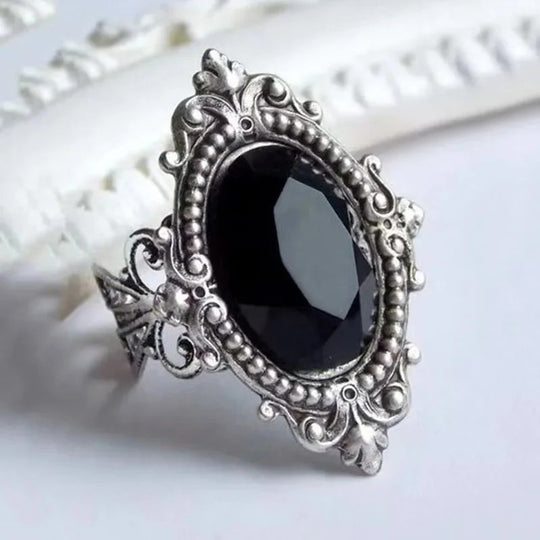 Antique Silver Filigree Statement Ring