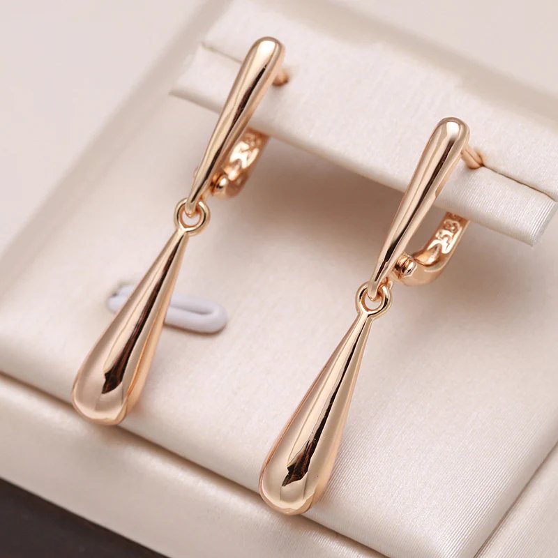 Gold Plated Teardrop Hoop Earrings