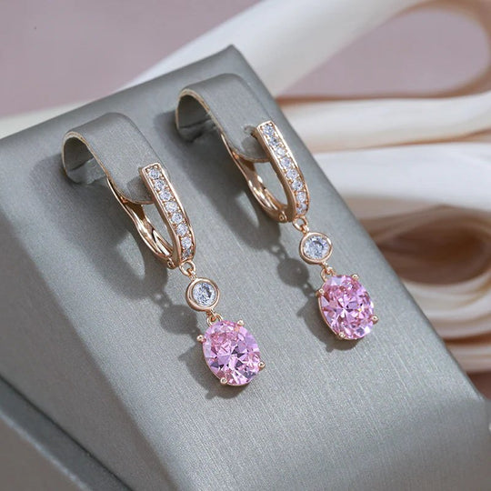 Gold Cubic Zirconia Drop Earrings