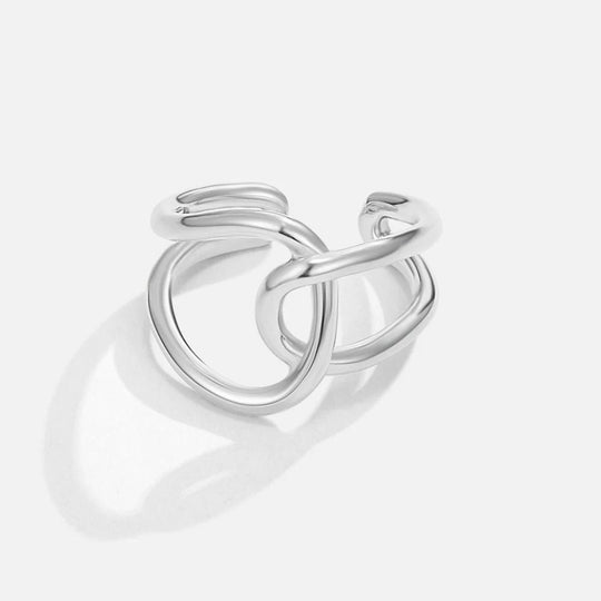 Sterling Silver Open Interlocking Ring