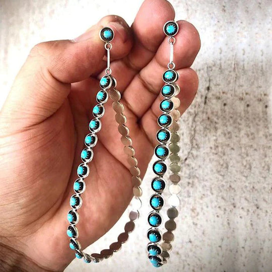 Sterling Silver Turquoise Drop Earrings
