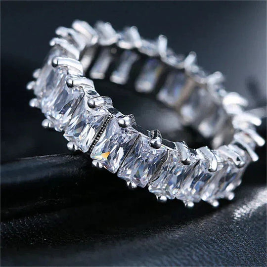 Prong-Set Cubic Zirconia Eternity Ring