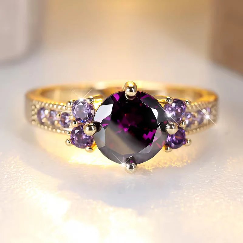 Gold Plated Multi-Stone Ring