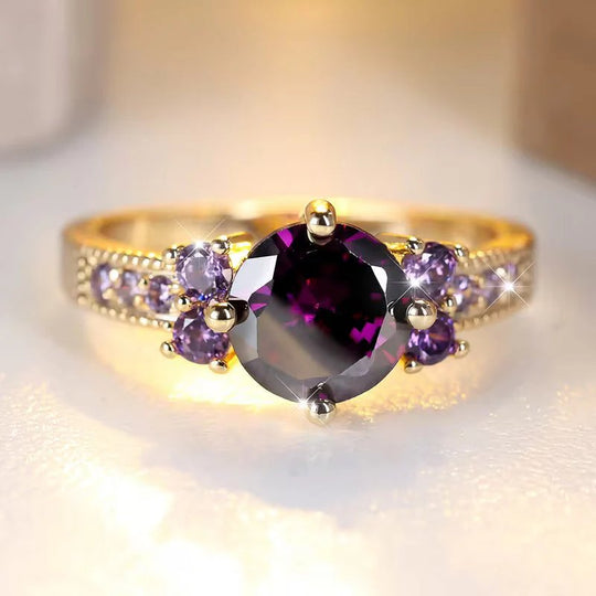 Gold Plated Multi-Stone Ring