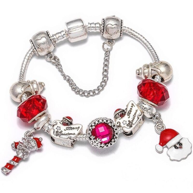 Silver-Plated Holiday Charm Bracelet