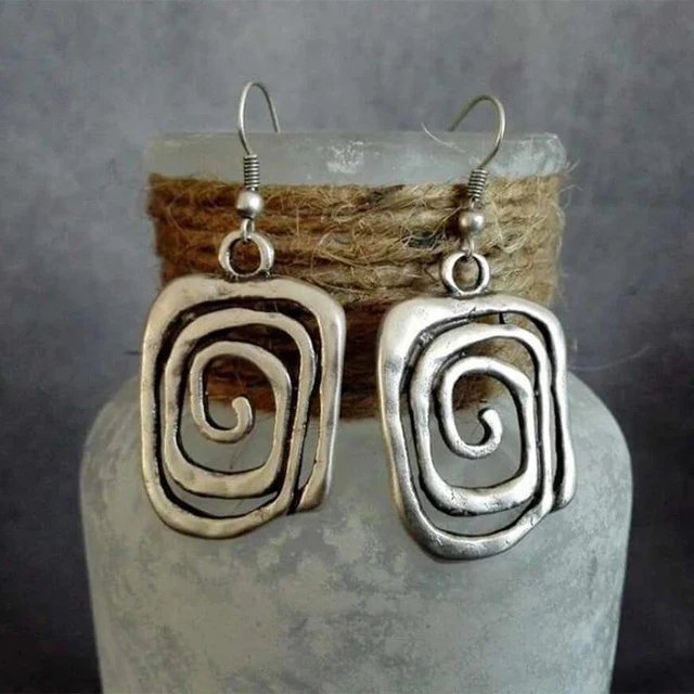 Spiral Wire-Wrapped Sterling Earrings