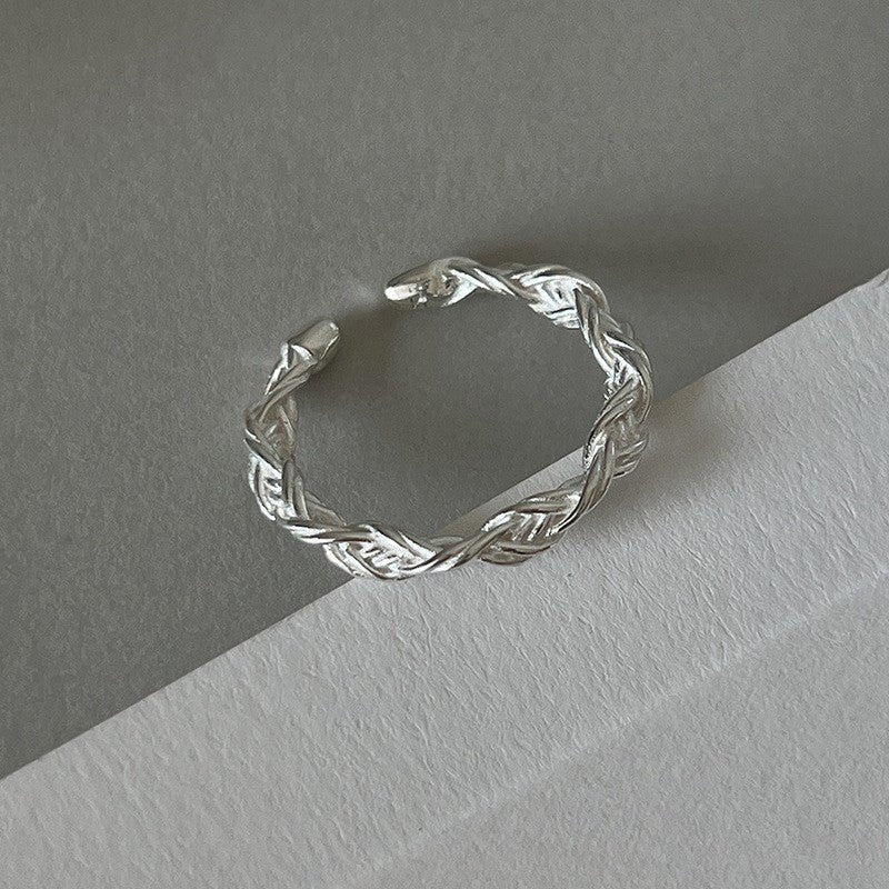 Braided Sterling Silver Open Ring