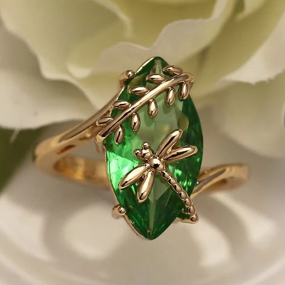 Dragonfly Statement Ring