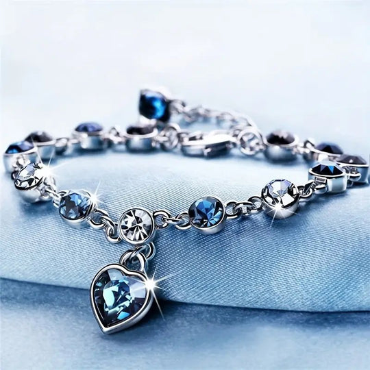 Heart Charm Link Bracelet