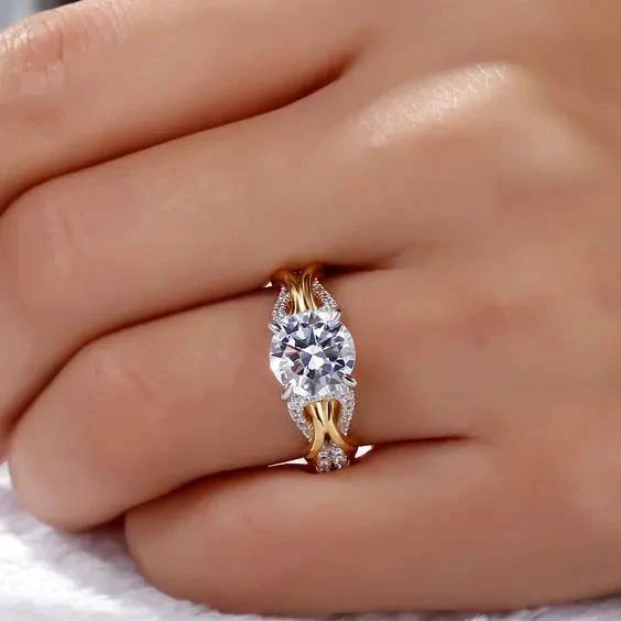 Two-Tone Solitaire Ring