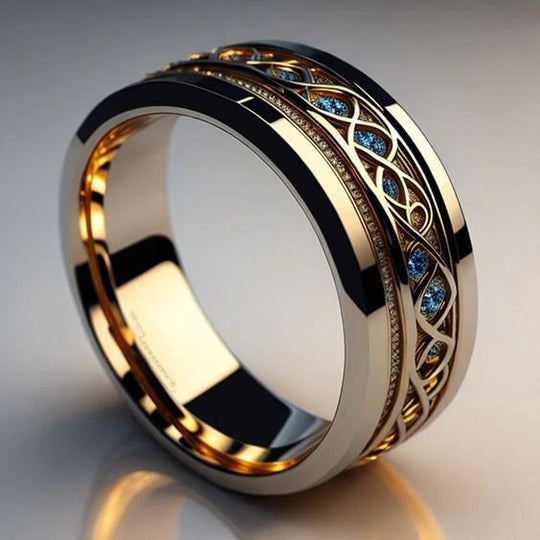 Celtic Knotwork Gold-Tone Ring