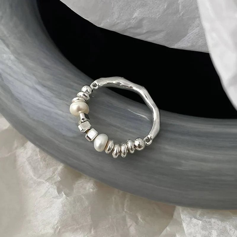 Sterling Silver Baroque Pearl Ring