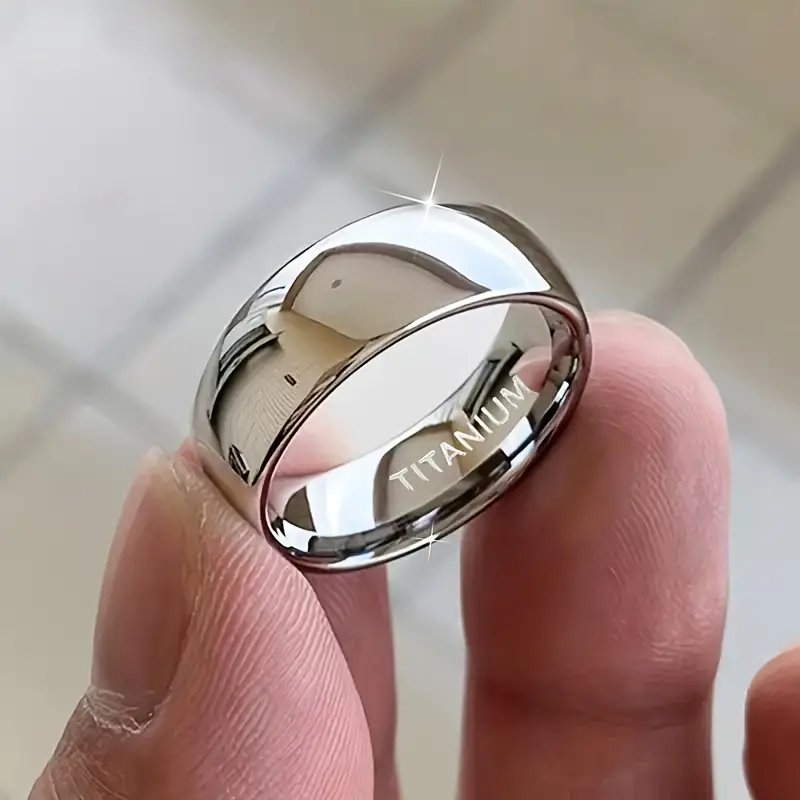 6mm Titanium Steel Band Ring