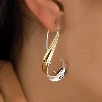 Twisted Spiral Drop Statement Earrings