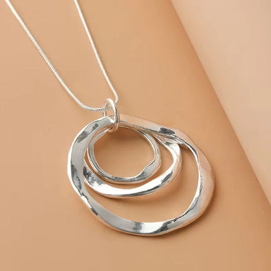 Layered Circle Sterling Silver Pendant