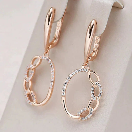 Gold Chain Link Drop Earrings