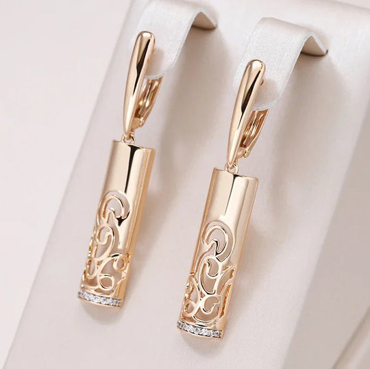 Gold Plated Filigree Drop Earrings