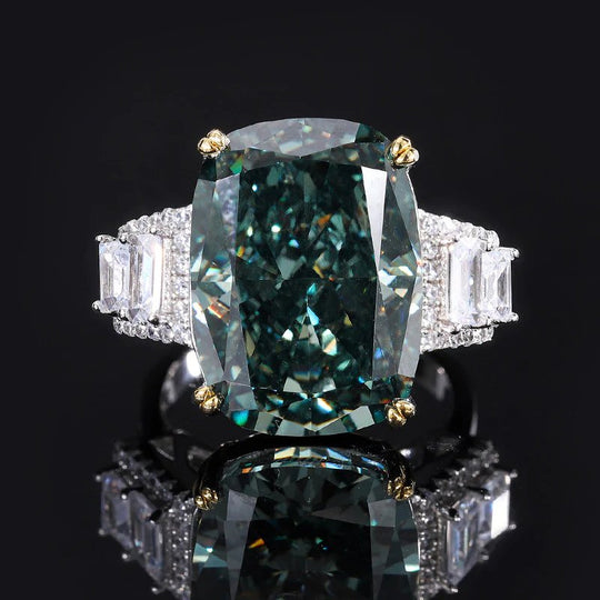 Cushion Cut Sterling Silver Statement Ring
